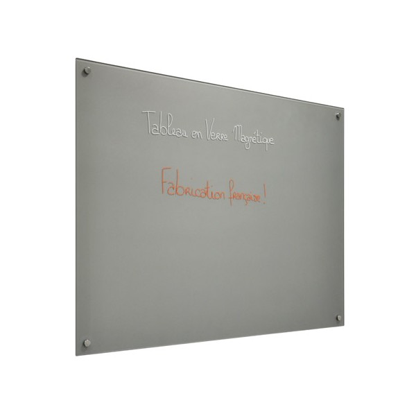 Panneau d'affichage magnétique en verre peint blanc 90x120 cm