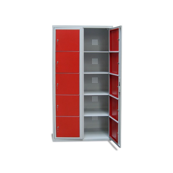 Armoire scolaire casier visitable 2 colonnes 10 cases L90xP50xH180 cm