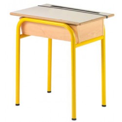 Table pupitre avec casier ouvrant 70x50 cm stratifié 