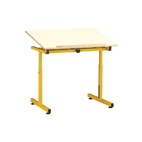 Table pour handicapé 90x65 cm plateau fixe stratifié chant alaisé H60 à 80 cm