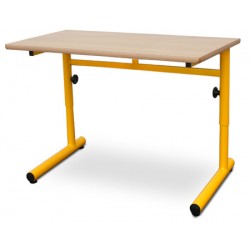 Table scolaire réglable Clémentine mélaminé PVC 130x50 cm T4 à T6