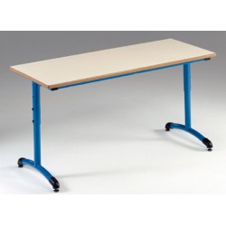 Table maternelle réglable NF T1 à T4 à dégagement latéral Loulou stratifié 120x60 cm