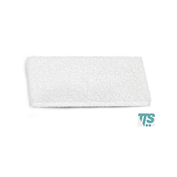 Tampon blanc Terfir abrasifs nylon et polyester 25x12x2cm