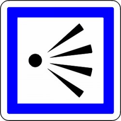 Panneau alu de signalisation des services d'aire routière CE21 CL2 700 mm