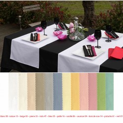 Lot de 20 serviettes de table 55x55 cm polycoton coloris pastel
