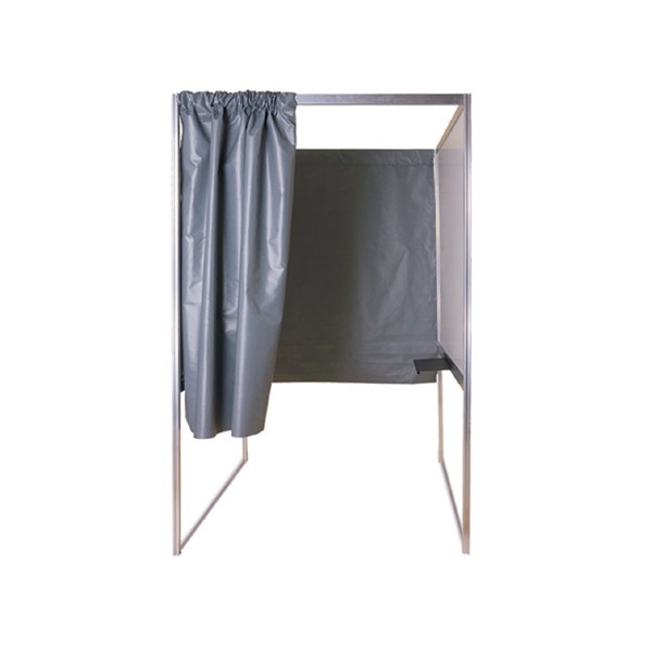 Isoloir structure alu rideau PVC M1 case handicapé independante