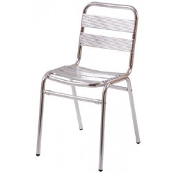 Lot de 4 chaises aluminium empilables Albane