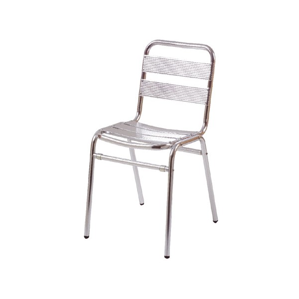 Lot de 4 chaises aluminium empilables Albane