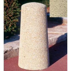Borne conique diam 25xH50 cm ton pierre sablé