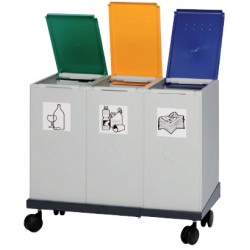 Couvercle anthracite de poubelle tri sélectif 40L (vendu uniquement avec le  conteneur)