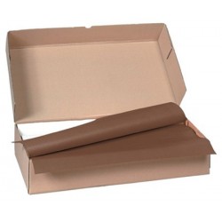 Carton de 500 nappes papier 70 x 70 cm chocolat