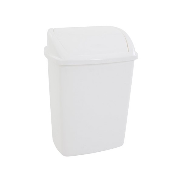 Petite poubelle de 16 litres avec couvercle et poignée poubelle en  plastique pour chambre à coucher / poubelle alimentaire étroite / de