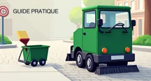 chariot de voirie professionnel pour agents d'entretien des collectivités