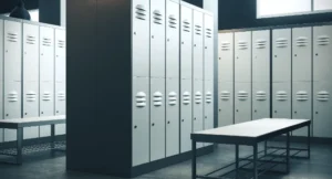 vestiaires services techniques pour agents de collectivité avec casiers et rangements
