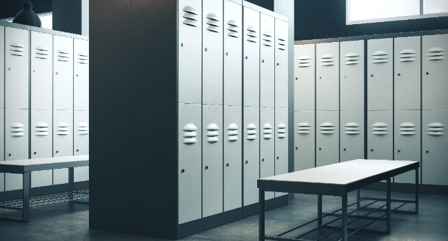 vestiaires services techniques pour agents de collectivité avec casiers et rangements